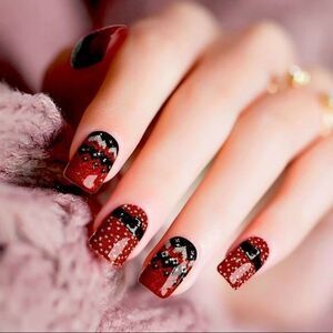 Colour Flash - “I’ve Been Good Santa” Santa’s clothes on a red glitter base